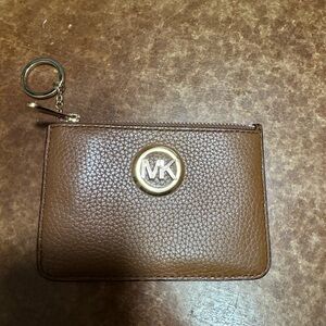 Michael Kors Tan Leather Keychain Pouch